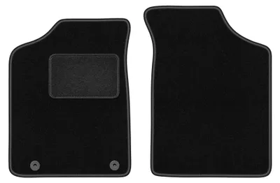 Produktbild von Velours-Fußmatten Vorne für Peugeot 106 1991-2003 (Schrägheck) – 2-tlg, Schwarz, passgenau – Wielganizator LUX