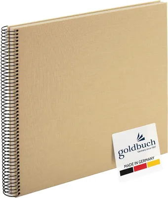 Fotoalbum, 40 Seiten, Spiralbindung, 200 Fotos 10x15 cm, beige