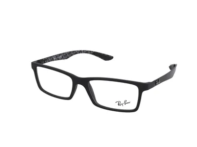 Produktbild von Ray-Ban RB8901, Erwachsener, Uni, Rechteckig, Schwarz, Nicht-polarisierte Linse, Karbonfaser