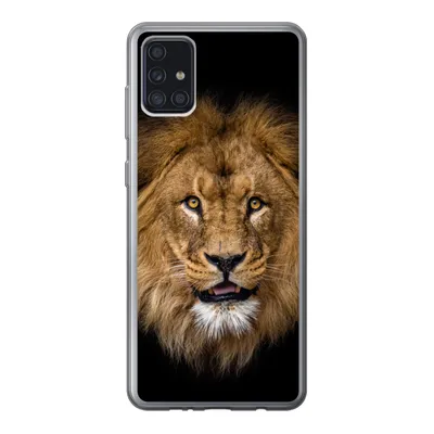 Obrázek produktu pro Kryt na mobilní telefon pro Samsung Galaxy A52 5G Lev - Portrét - Černá - Zvířata Silikonové měkké pouzdro