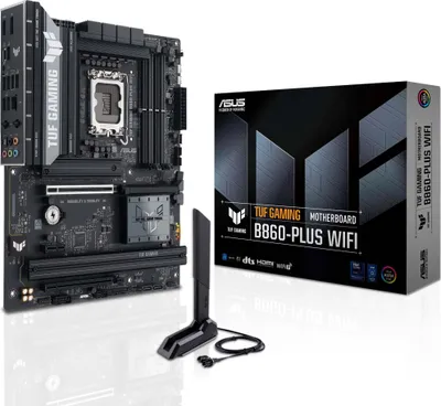 Produktbild von ASUS TUF GAMING B860-PLUS WIFI, Intel, LGA 1851 (Socket V1), Intel Core Ultra (Series 2), LGA 1851, DDR5-SDRAM, 256 GB