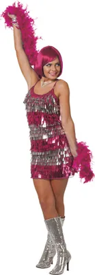 Produktbild von silber pink Pailletten-Kleid Damen Größe: 42