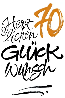 Produktbild von 70. Geburtstag - Karte mit Umschlag