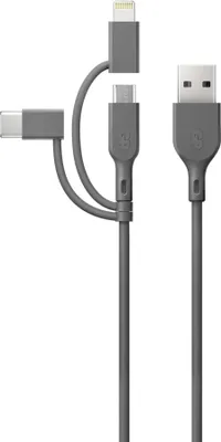 Obrázek produktu pro GP CY1N Nabíjecí synchronizační kabel 1m 3v1 USB-A na Micro/USB-C/světlo