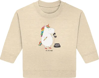 Produktbild von Mr. & Mrs. Panda Organic Baby Pullover Einhorn Sekretärin 6. - 12. Monat - Natural Raw - Geschenk, Bürokraft, Einhörner, Steuerkanzlei, Unicorn, Bullover, Büro