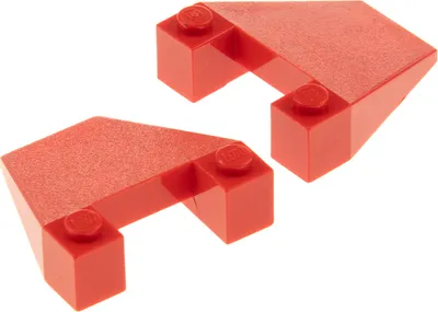 Produktbild von 2x Lego Schräg Keil Stein 4x4 rot Schrägstein ohne Kerben 4125401 4858