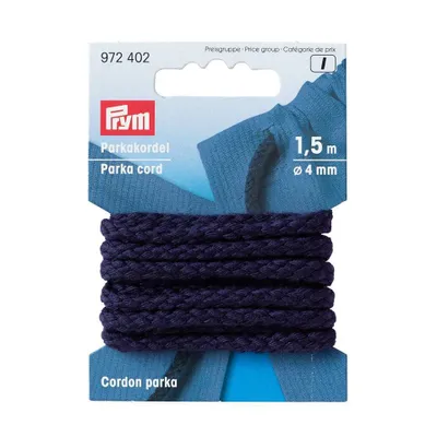 Obrázek produktu pro Šňůrka parky, 4 mm, 150 cm, tmavě modrá