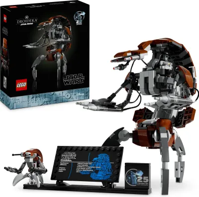 Produktbild von LEGO Star Wars Droideka Set, Droiden-Modellbausatz für Erwachsene, Deko für das Büro, Sammlerstück, Geschenkidee für Männer und Frauen 75381
