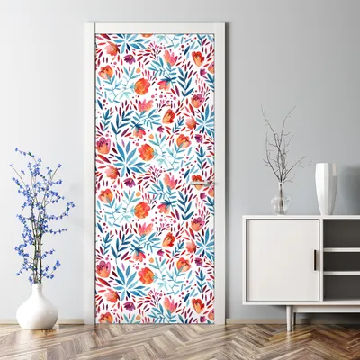 Produktbild von Dekorative Aufkleber selbstklebend Klebefolie Türaufkleber Türposter Vintage Rosen Blumen 70 x 200 cm