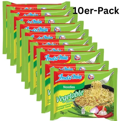 Produktbild von 10er-Pack Indomie Instantnudeln Gemüse 75g