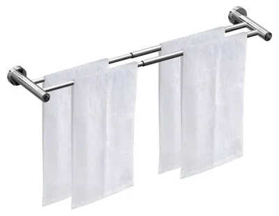 Obrázek produktu pro Nastavitelný držák na ručníky 43-72 cm – tyč na ručníky do koupelny a kuchyně