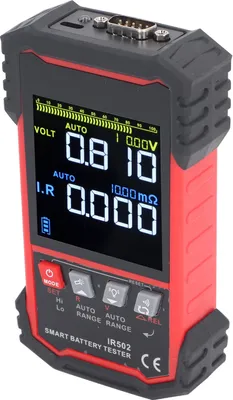Zdjęcie produktu dla Tester rezystancji wewnętrznej akumulatora do kamperów, ciężarówek i łodzi 3,2-calowy kolorowy ekran LCD DC 0,00V do ��120V 0,000m��?500��
