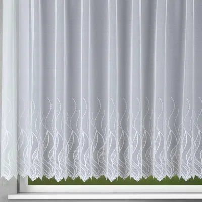 Produktbild von Fertigstore Jacquard "Wellen"- Größe (HxB): 120x600cm Farbe: Weiß