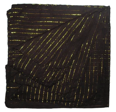 Produktbild von Baumwolltuch - schwarz Lurex gold - quadratisches Tuch