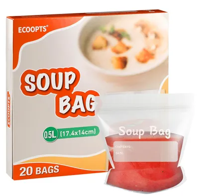 Suppen-Gefrierbeutel 500 ml, 20 Stück, wiederverwendbar