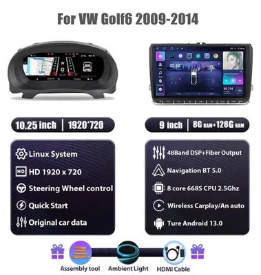 Immagine prodotto di Cruscotto digitale - Pannello strumenti digitale - Display LCD - Cruscotto automobilistico - Pannello del cruscotto