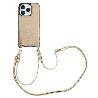 Produktbild von Selencia Nova HandyHülle mit Kordel und Kartenhalter iPhone 16 Pro - Beige