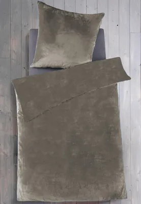 Produktbild von Malika Mikrofaser-Cashmere-Touch-Bettwäsche 2-teilig, 135 × 200 + 80 × 80 cm, Taupe