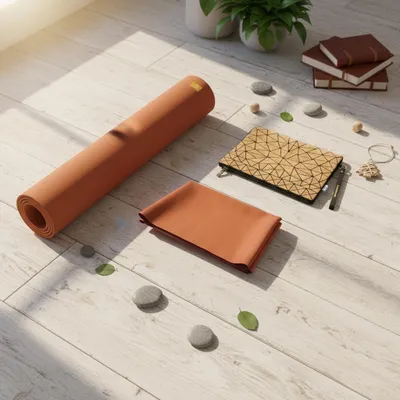 Produktbild von GOLDEN® Reise Yogamatte Rutschfest 1/16 Zoll - 1,5 MM dünne Waschbar Faltbare 2 in 1 Handtuch, Naturkautschuk mit Strandtasche, XL 183cm x 68cm
