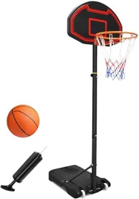 Produktbild von Famanu Basketballkorb für Außen - Höhenverstellbar von 156 cm bis 208 cm