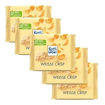 Produktbild von Ritter Sport Tafel Weisse Crisp 100 g (5er Pack)