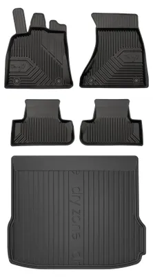 Produktbild von Gummimatten + Kofferraumwanne für Audi Q5 I 2008-2016 (SUV) – Schwarz, passgenau – Wielganizator