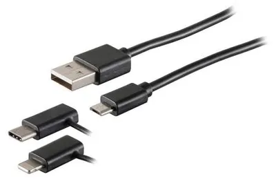 Obrázok produktu pre S/CONN 14-15035, 2 m, USB A, USB 2.0, 0,48 Gbit/s, Čierna