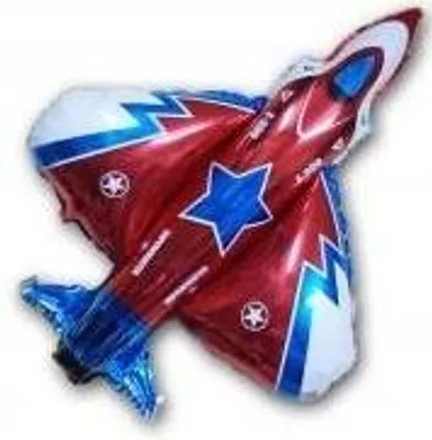 Produktbild von Folienballon F16 Flugzeug Rot, 21" 1 Stk.