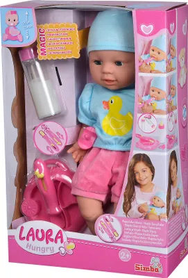 Immagine prodotto di Laura Hungry ML - Bambola dal corpo morbido di 38 cm per bambini di 2 anni