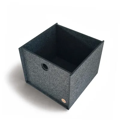 Produktbild von Aufbewahrungsbox CARGA Filz 28 x 26,5 x 23 cm ohne Deckel in anthrazit meliert