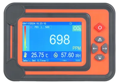Obrázek produktu pro detektor oxidu uhelnatého 3 v 1 Digitální monitor CO2 Detektor plynového analyzátoru 9999PPM Analyzátory CO2 s testem teploty a vlhkosti