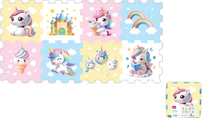 Immagine prodotto di Blocchi unicorno morbidi 8 pezzi