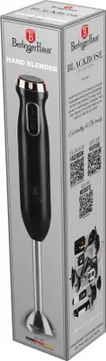Image de Mixeur plongeant Berlinger Haus 800W, vitesse variable, lame en titane, fonction turbo, détachable, acier inoxydable, noir-rose-or