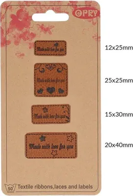 Produktbild von Kunstleder Label , Farbe:Made with love for you