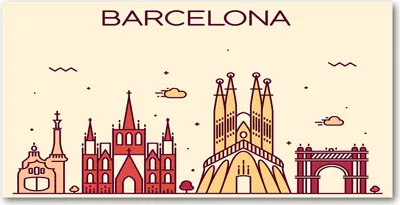Produktbild von Tulup® Leinwandbild - 140x70 cm - Wandkunst - Drucke auf Leinwand - Leinwanddruck  - Landkarten & Flaggen - Mehrfarbig - Aufschrift Barcelona