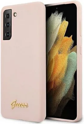 Immagine prodotto di Guess Guhcs21Mlslmglp S21+ G996 Różowy/Pink Hardcase Silicone Script Metal Logo
