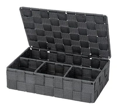 Produktbild von WENKO Aufbewahrungs Korb Box Adria Deckel Bad Gäste WC Küche Kiste