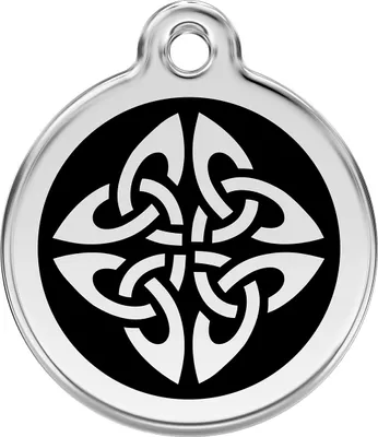 Image de Médaille pour chien RedDingo avec gravure personnalisée Tribal Arrows noir, taille : M