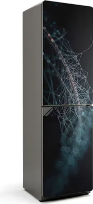 Zdjęcie produktu dla Abstrakcyjne linie i bąbelki - Magnetyczna osłona lodówki - Folia dekoracyjna magnetyczna do kuchni - Magnes na lodówkę deco - Samoprzylepna tablica magnetyczna - Folia magnetyczna na drzwi lodówki - 60x205 cm