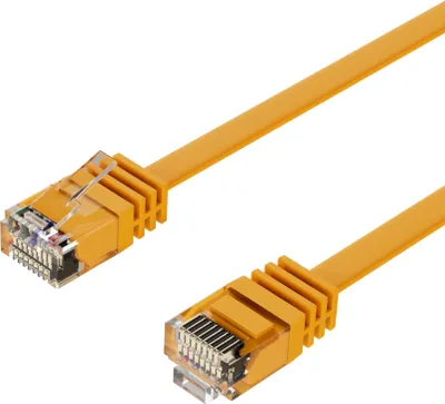 Produktbild von Patchkabel-Flachkabel U/UTP cat. 6 slim gelb 15m
