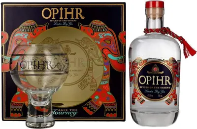 Produktbild von Opihr ORIENTAL SPICED London Dry Gin mit Globe-Glas 42,50 % 0,70 Liter