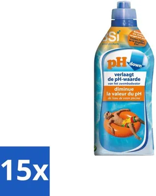 Produktbild von pH-Abbauprodukt in Flüssigform für Schwimmbad & Spa - 1 L - Großpackung - 15 Stück