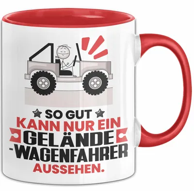 Produktbild von Geländewagenfahrer Geschenk Tasse So Gut Kann Nur Ein Geländewagenfahrer Aussehen Geschenkidee Kaffee-Becher (Rot)