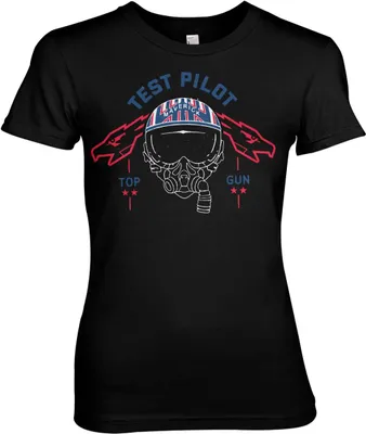 Produktbild von Top Gun Test Pilot Girly Tee - Small - Black