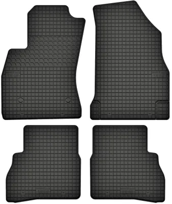 Produktbild von Gummimatten passend für FIAT Doblo II (ab 2010) Gummi Fußmatten Satz Schwarz + Stopper