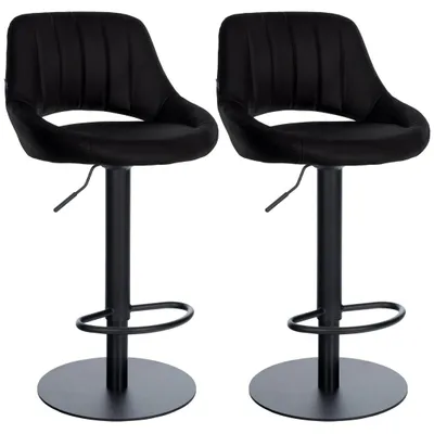 Productafbeelding van Hoker Barowy Milet, bekleed met kunstleer, zwart, 2 stuks