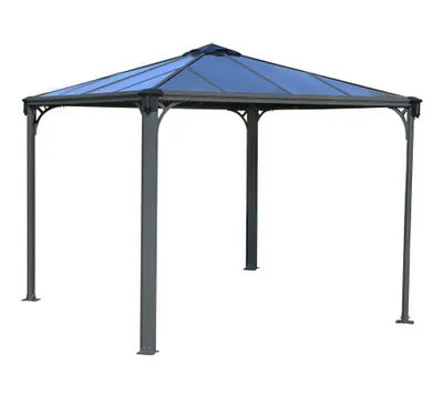 Produktbild von Palram - Canopia Aluminium Pavillon Palermo 3000 Anthrazit 295x295x276 cm