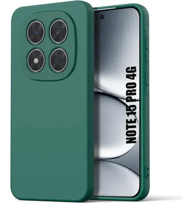 Image de Coque pour Xiaomi Redmi Note 15 Pro 4G, Protection Silicone Léger Anti-Rayures Antichoc Vert Nuit