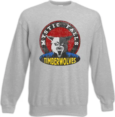 Produktbild von Urban Backwoods Mystic Falls Timberwolves, Sweatshirt, Farbe: Hellgrau, Größe: L