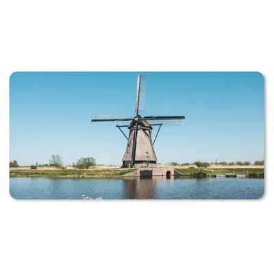 Produktbild von MuchoWow® Mauspad Mousepad Mühle - Blumen - Wasser - Niederlande 60x30 cm - Mousepads - Maus Mat - Pad - Mausunterlage - Nachhaltig